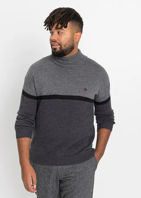Pull col roulé style color-block, bonprix