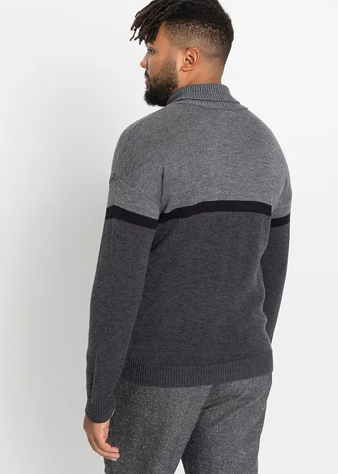 Pull col roulé style color-block, bonprix