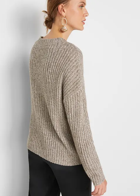 Pull oversize à torsades, bonprix