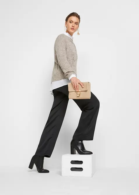 Pull oversize à torsades, bonprix