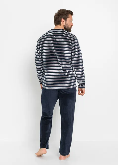 Pyjama en velours doux à manches longues, bonprix