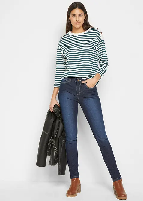 Jean skinny taille mi-haute, extensible, bonprix