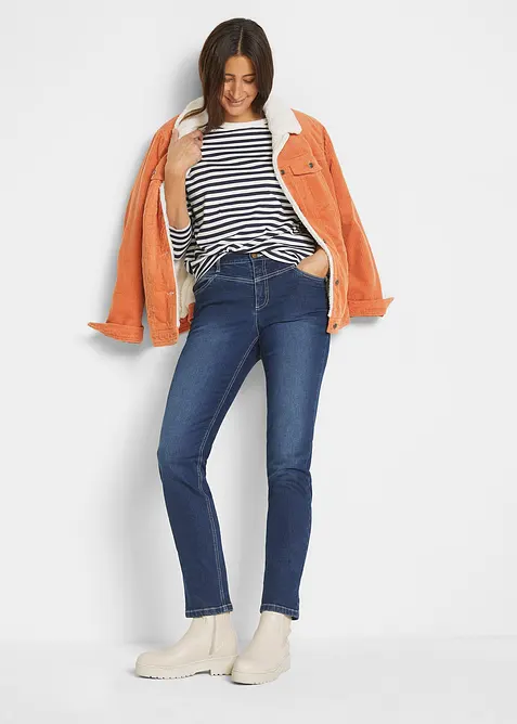 T-shirt manches longues oversize avec boutons, bonprix