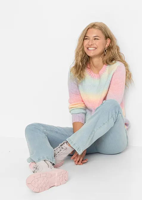 Pull doux en grosse maille contenant de la laine, bonprix