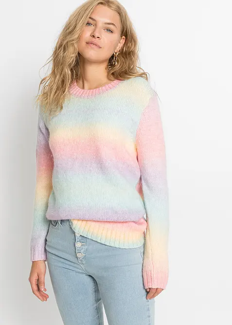 Pull doux en grosse maille contenant de la laine, bonprix