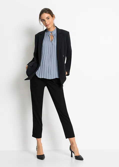 Blouse plissée sans manches, bonprix