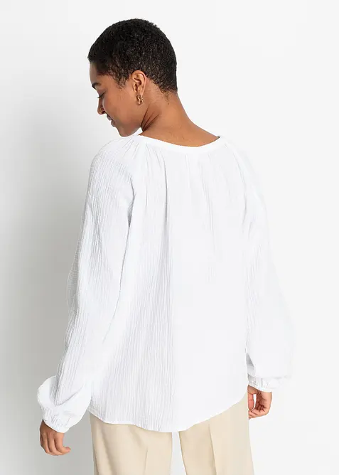 Blouse ample en gaze de coton, bonprix