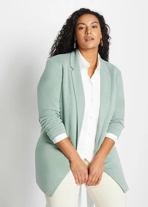 Blazer long en jersey avec poches, bonprix