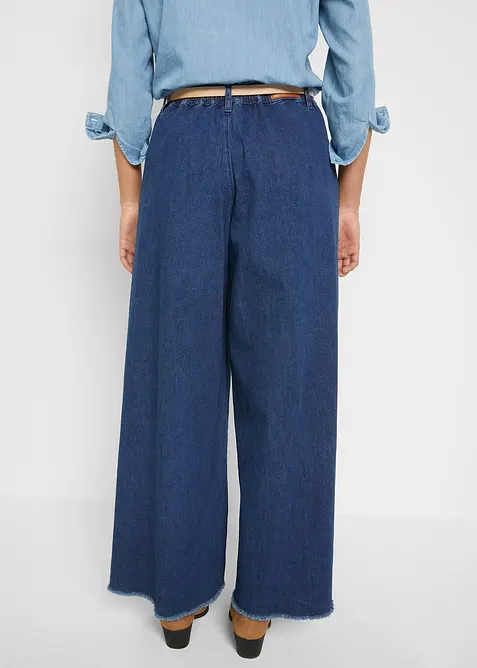 Jupe-culotte ample en jean, bonprix