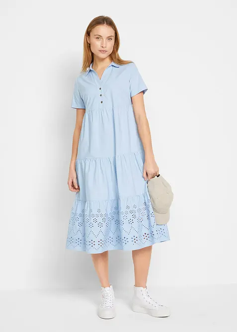 Robe 100% coton avec broderies anglaises, bonprix