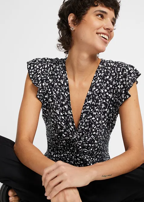 Blouse en jersey viscose extensible, bonprix