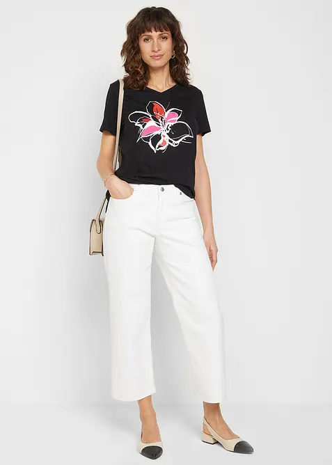 T-shirt &agrave; imprim&eacute; floral, bonprix