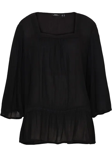 Blouse &agrave; encolure carr&eacute;e, bonprix