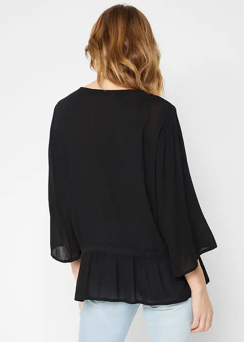 Blouse &agrave; encolure carr&eacute;e, bonprix