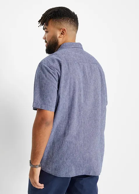 Chemise manches courtes en lin mélangé, bonprix