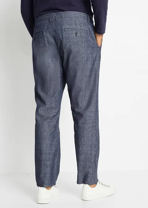 Chino regular et droit en chambray, bonprix