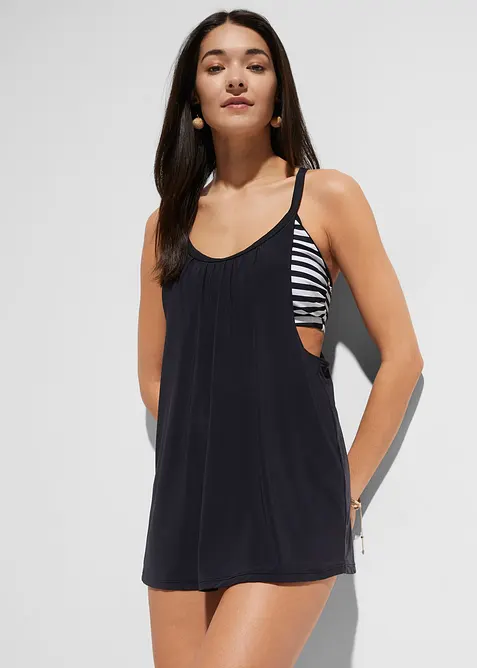 Tankini long (ens. 2 pces) effet superposé, bonprix