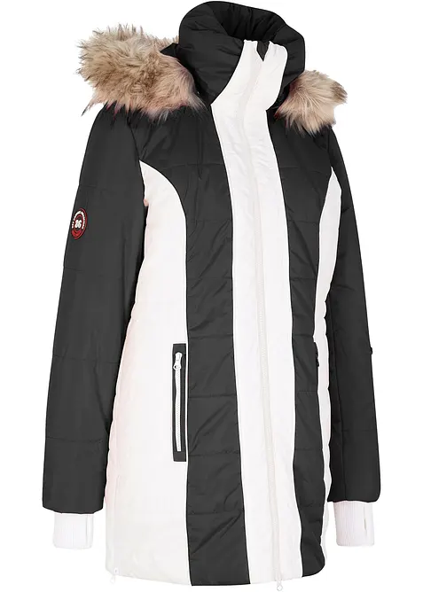 Manteau outdoor imperm&eacute;able avec bordure peluche, bonprix