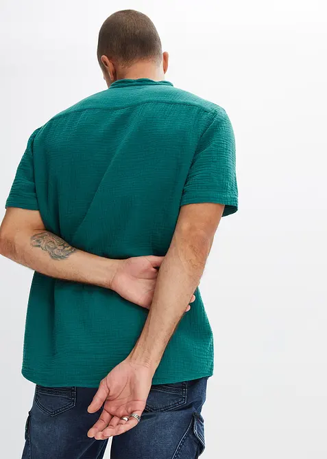 Chemise manches courtes en gaze de coton, bonprix