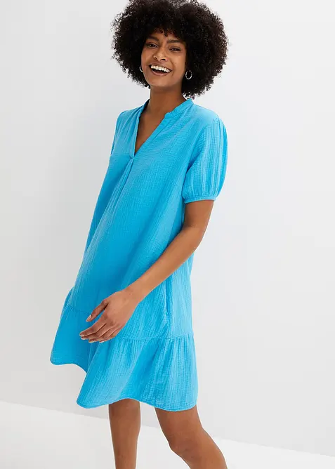 Robe courte en gaze de coton, bonprix