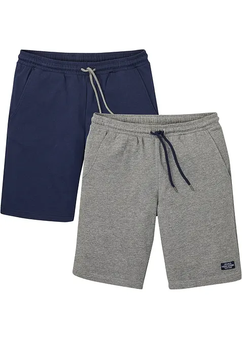 Lot de 2 bermudas en molleton, bonprix
