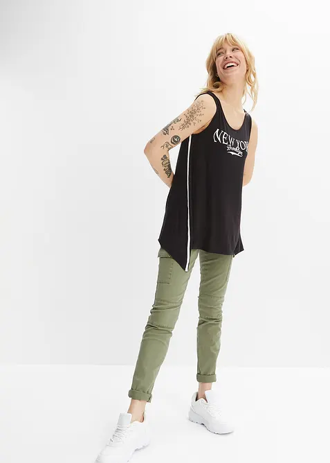 Débardeur long en viscose douce, bonprix