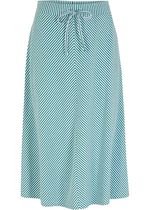 Jupe en jersey à rayures, longueur genou, bonprix