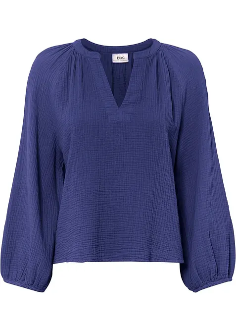Blouse oversize en gaze de coton, bonprix