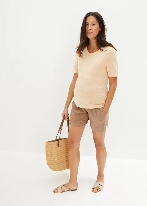 Short de grossesse en gaze 100% coton, bonprix