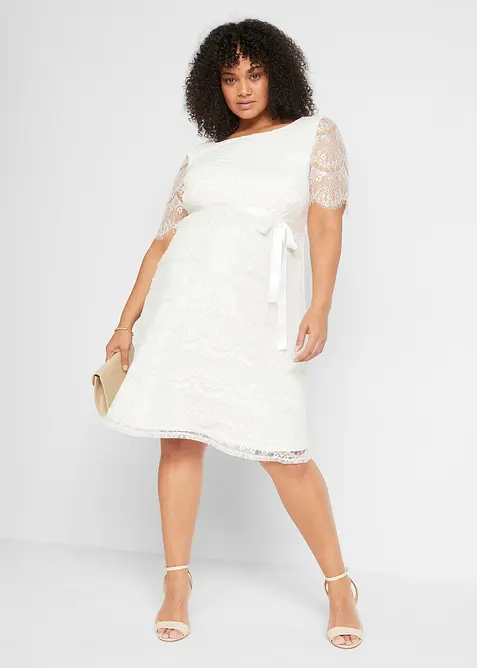 Robe de mariée de grossesse en dentelle avec fonction allaitement, bonprix