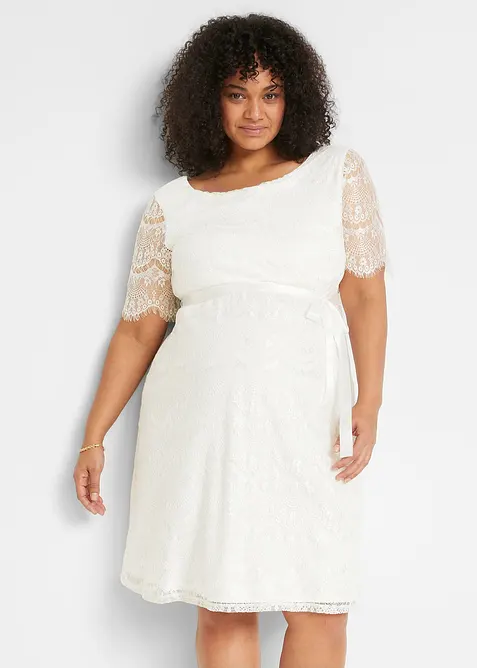 Robe de mariée de grossesse en dentelle avec fonction allaitement, bonprix