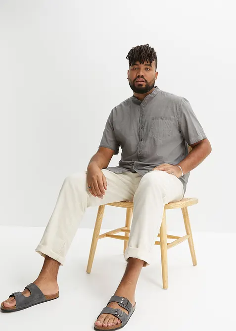 Chemise manches courtes aspect d&eacute;lav&eacute;, bonprix