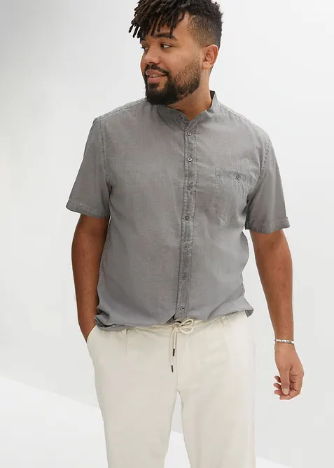 Chemise manches courtes aspect d&eacute;lav&eacute;, bonprix