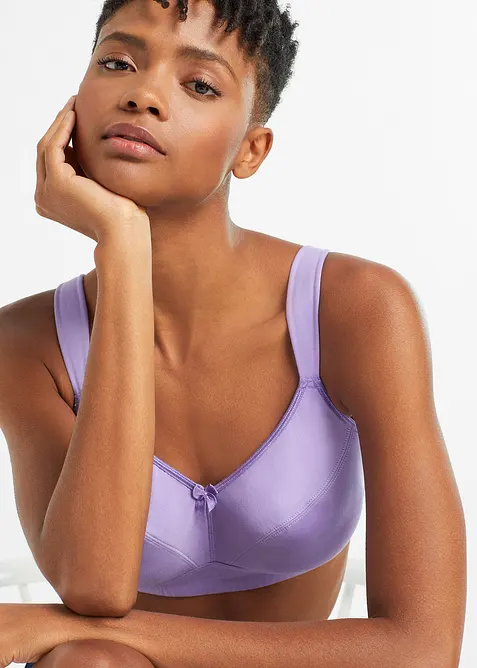 Lot de 3 soutiens-gorge coton sans armatures, bonprix