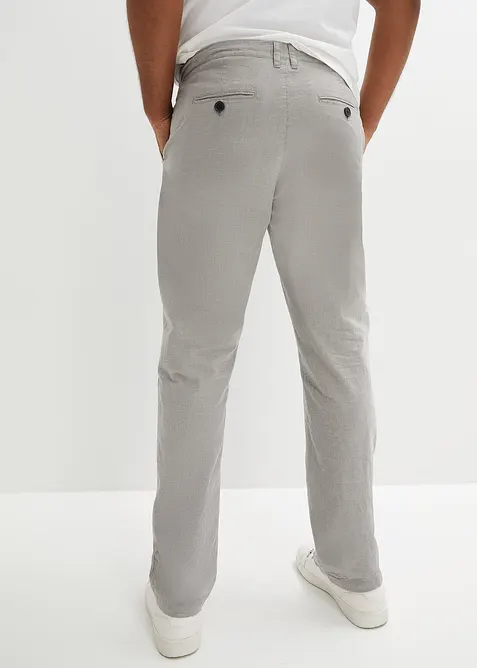 Pantalon chino en lin majoritaire avec taille extensible Regular, droit, bonprix