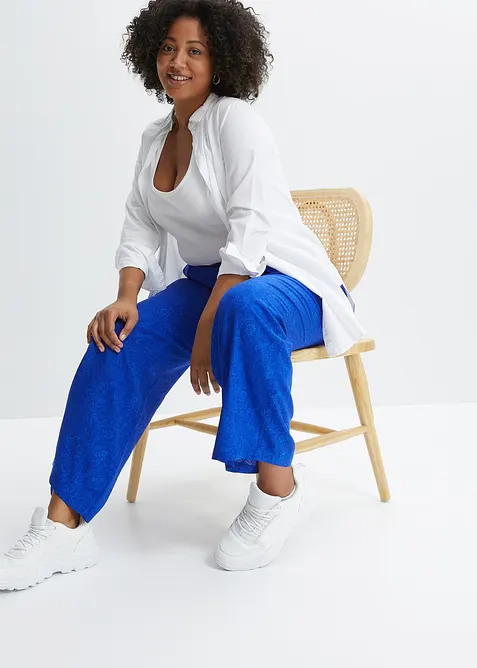 Pantalon palazzo en viscose fluide, bonprix