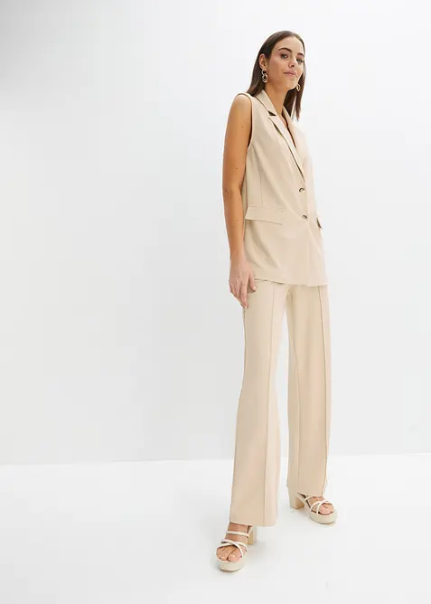 Pantalon élastiqué en interlock épais, bonprix