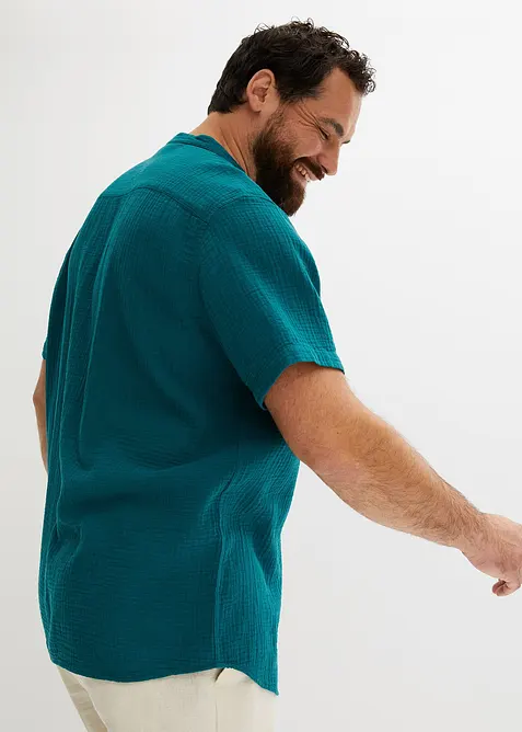 Chemise manches courtes en gaze de coton, bonprix