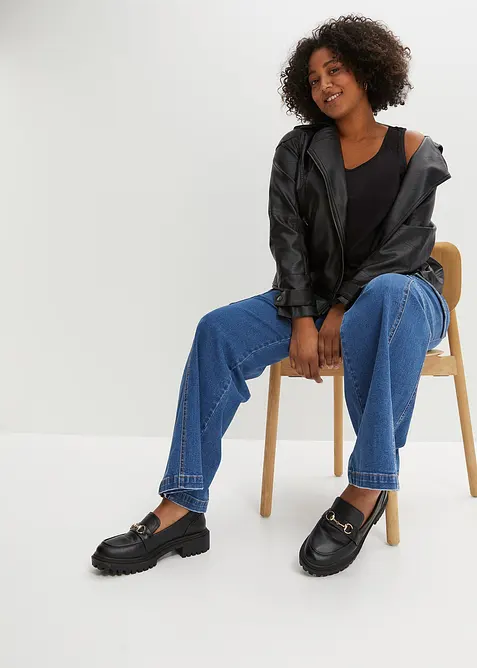 Débardeur en coton et dentelle, bonprix