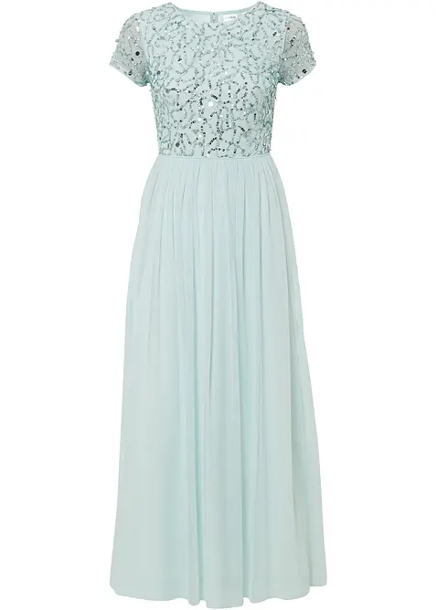 Robe longue brod&eacute;e de sequins, bonprix