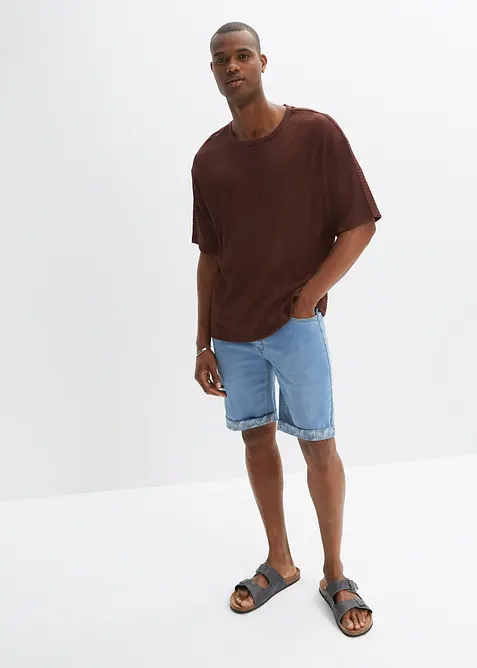 Bermuda en jean extensible, Regular, bonprix