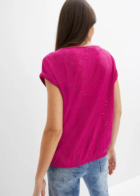 T-shirt en broderie anglaise, bonprix