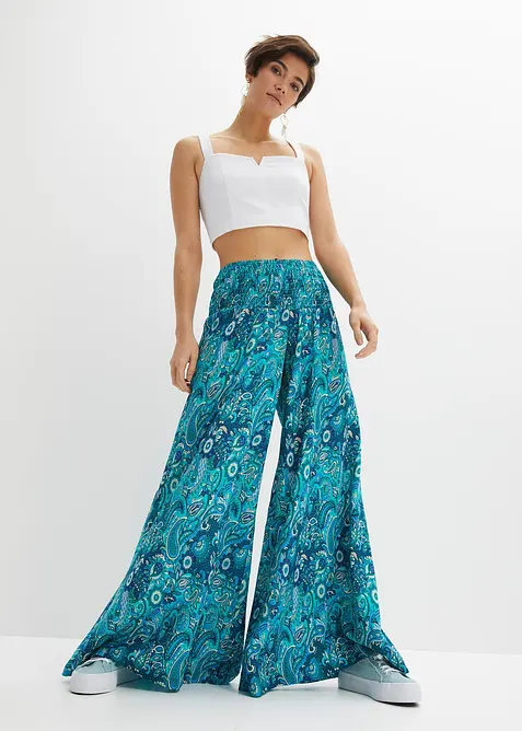 Pantalon palazzo en viscose fluide, bonprix