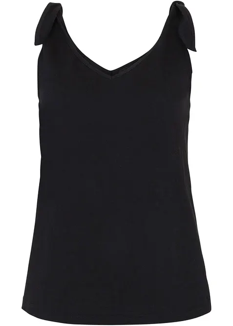 Top en coton avec détails nœuds, bonprix