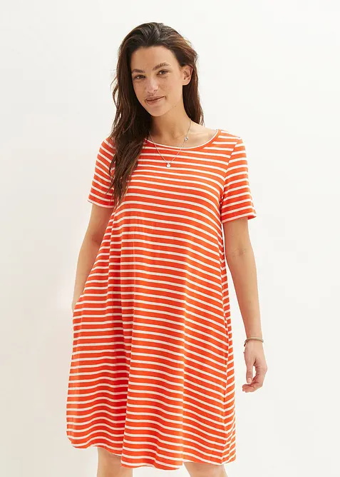 Robe fluide en coton flammé, bonprix