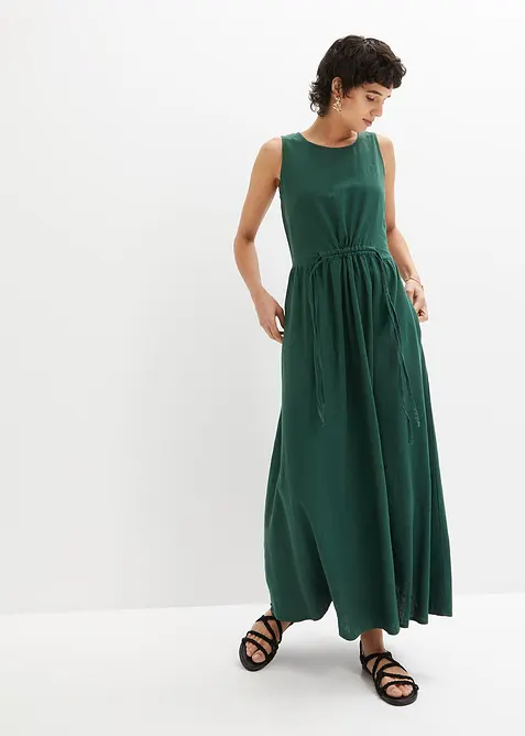 Robe longue en l&eacute;ger m&eacute;lange de lin et viscose, bonprix