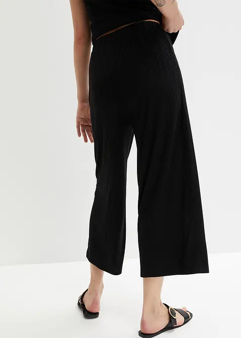 Pantalon en jersey côtelé à taille élastiquée, bonprix
