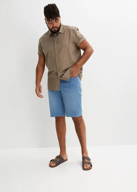 Bermuda confortable en jean et molleton, Regular, bonprix