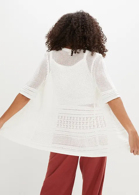 Gilet en maille ajourée, bonprix