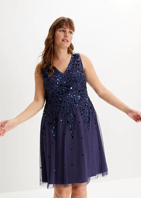 Robe courte à sequins, bonprix
